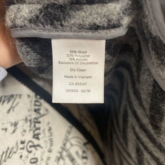 Talbots Womens Wool Blend Cardigan Sweater Medium Front Zipper Gray Long Sleeves - Picture 7 of 8